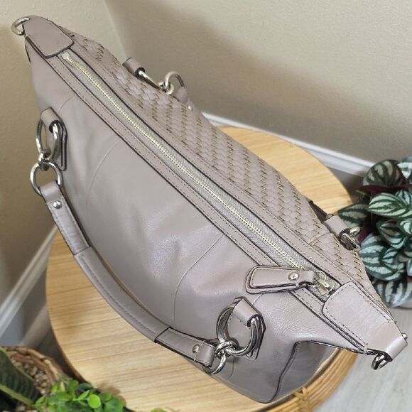 Coach Kristin Woven Leather Bag - Crossbody or Satchel - Picture 10 of 14